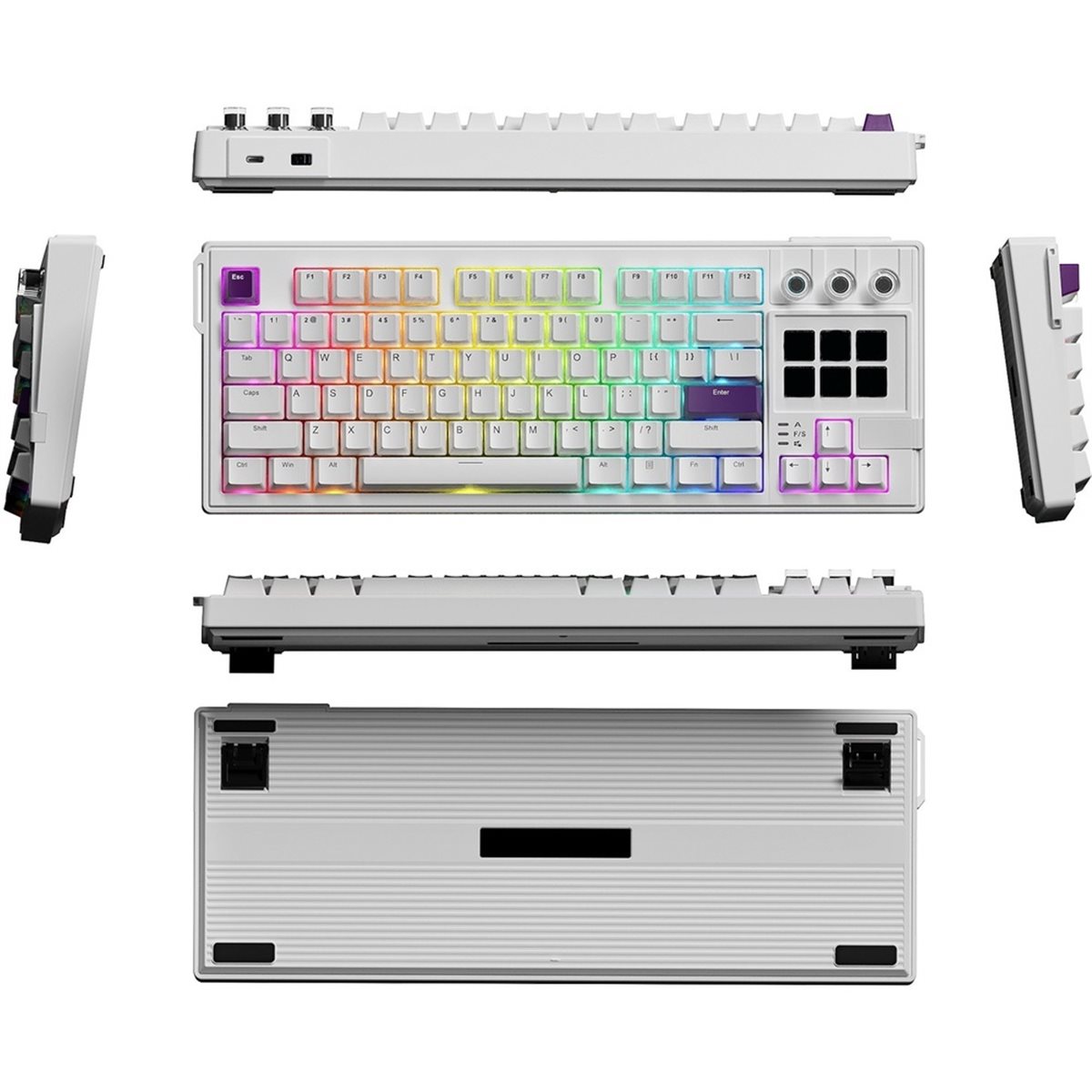 Gaming Keyboard Mechanical - 更新しました。 K1 PRO ビジュアルメカニカルキーボード マクロLCD有線ゲーミングキーボード RGBバックライト人間工学キーボード