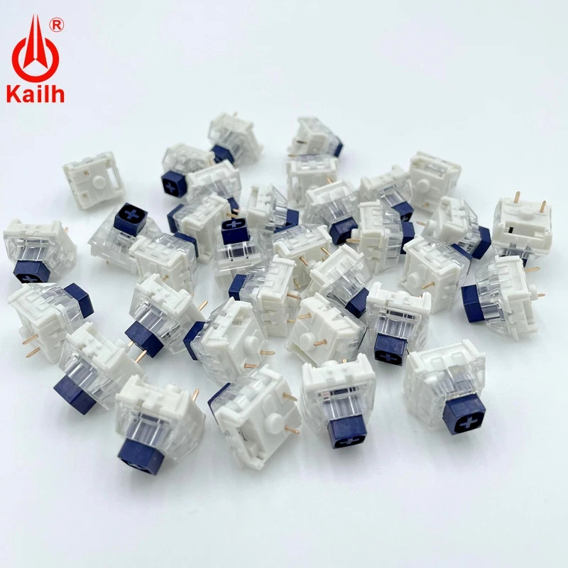 Keyboard Gaming Blue Switch - Kailhネイビーブルーボックススイッチ、clicky触覚、Diyカスタムメカニカルキーボード、Cherry MX、rgb、smd、3pinと互換性があります