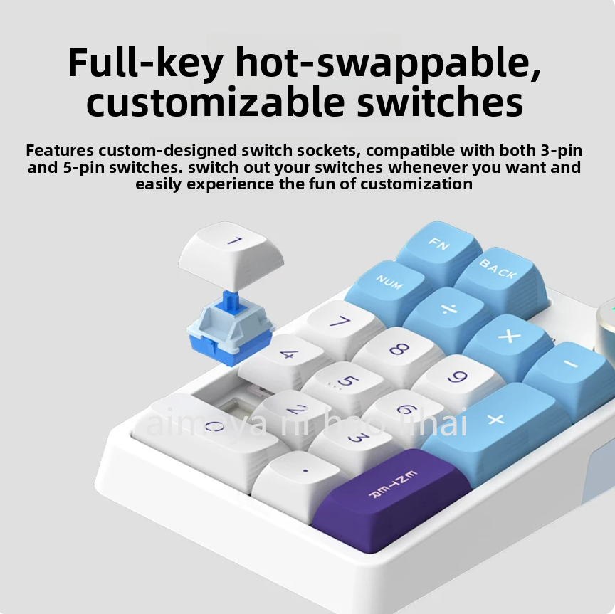 Gaming Keyboard Mini Mechanical - Kzzi K20 ミニキーパッド 3 モード Bluetooth