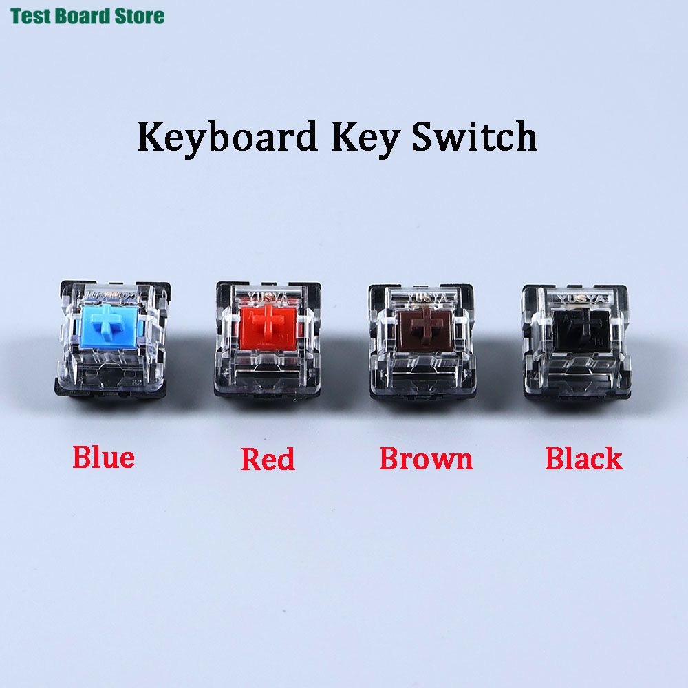 Keyboard Gaming Blue Switch - 2ピンクリック式リニアタクタイルサイレントキーボードキースイッチ（バックライト付きメカニカルキーボード用）- ブラック、ブルー、ブラウン、レッド、パープル