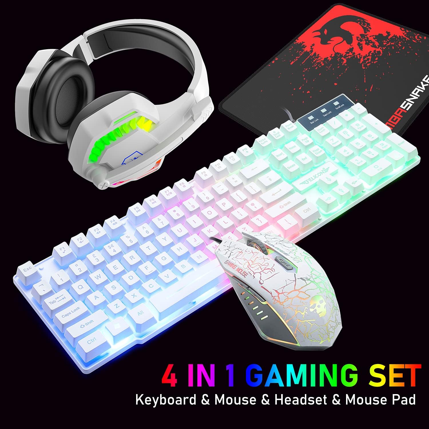 Gaming Keyboard Ergonomics - MAMBASNAKE T11 UK 100% ゲーミングキーボード&マウス&ヘッドセット&マウスパッド コンボセット