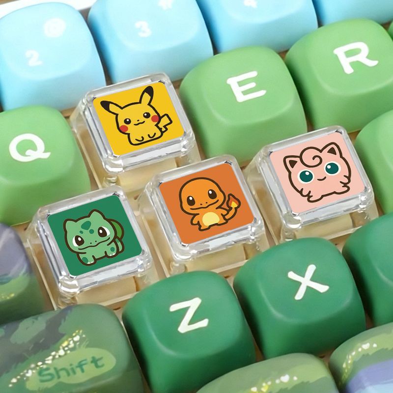 Gaming Keyboard Mechanical - ポケモン クロスアクスル メカニカルキーボード キーバックライト カスタムキーキャップ クリスタルキーキャップ