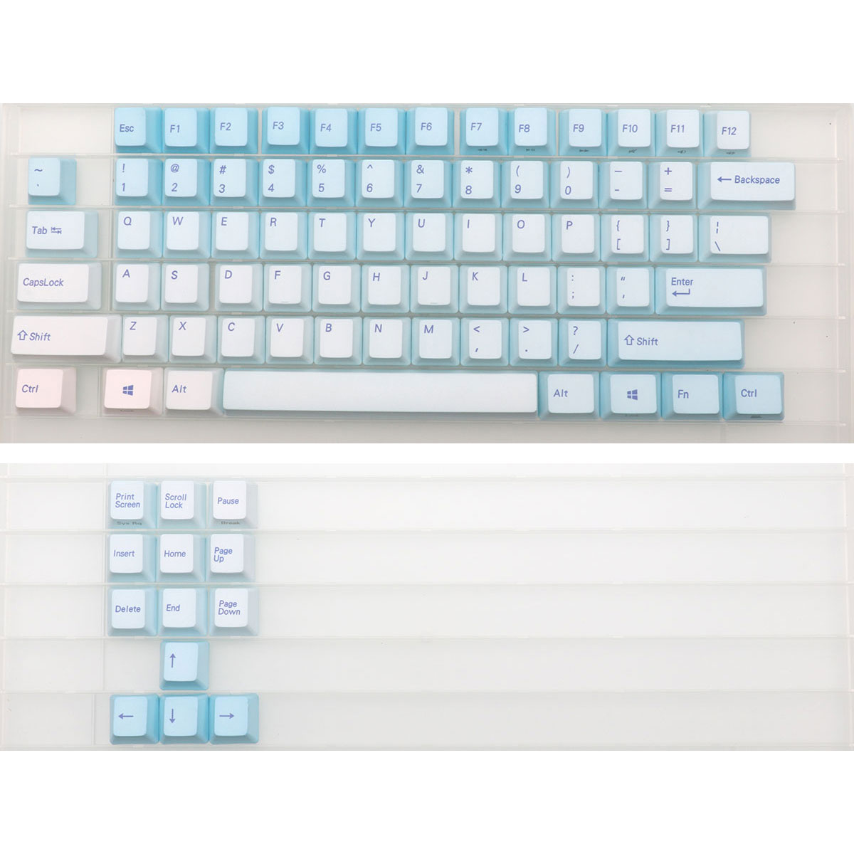 Keyboard Gaming Blue Switch - 87 キーフロストブルーキーキャップチェリープロファイル PBT 染料サブキーキャップ Mx スイッチゲーミングメカニカルキーボード用