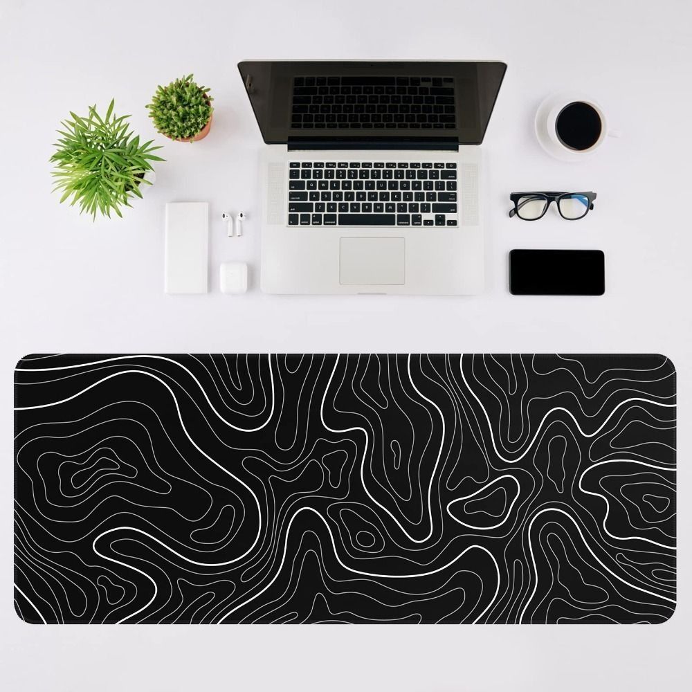 Gaming Keyboard And Mouse Pad - プロフェッショナルゲーミング地形形状ゲーミングマウスパッド滑り止め耐摩耗性キーボードパッドコンピュータキーボードマットコンピュータデスク