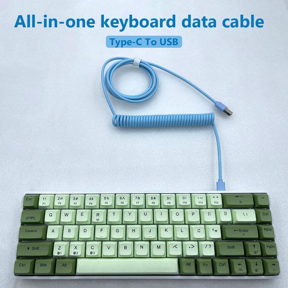 Gaming Keyboard Training - メカニカルキーボードデータケーブル ワイヤレスBluetooth対応キーボード用ゲーミングコイル状アビエーターデータケーブル