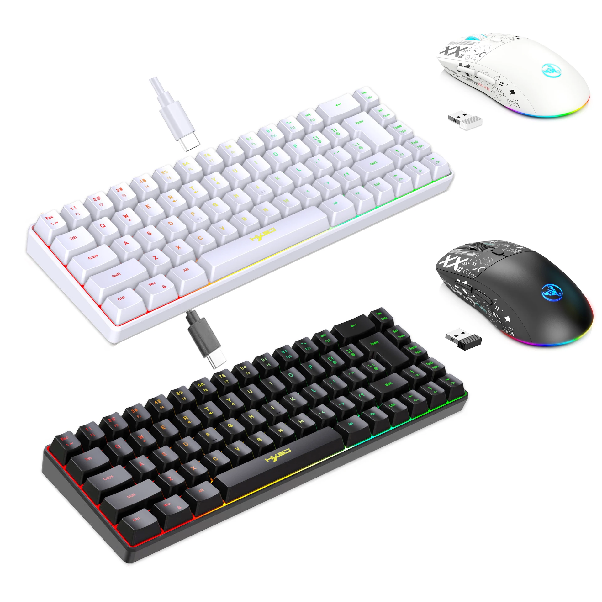 Gaming Keyboard Mouse Set - キーボードとマウスのコンボ バックライトキット ゲーマー向けホワイトキーボード コンボコンピュータ用有線キーボード マウス ホームオフィス用