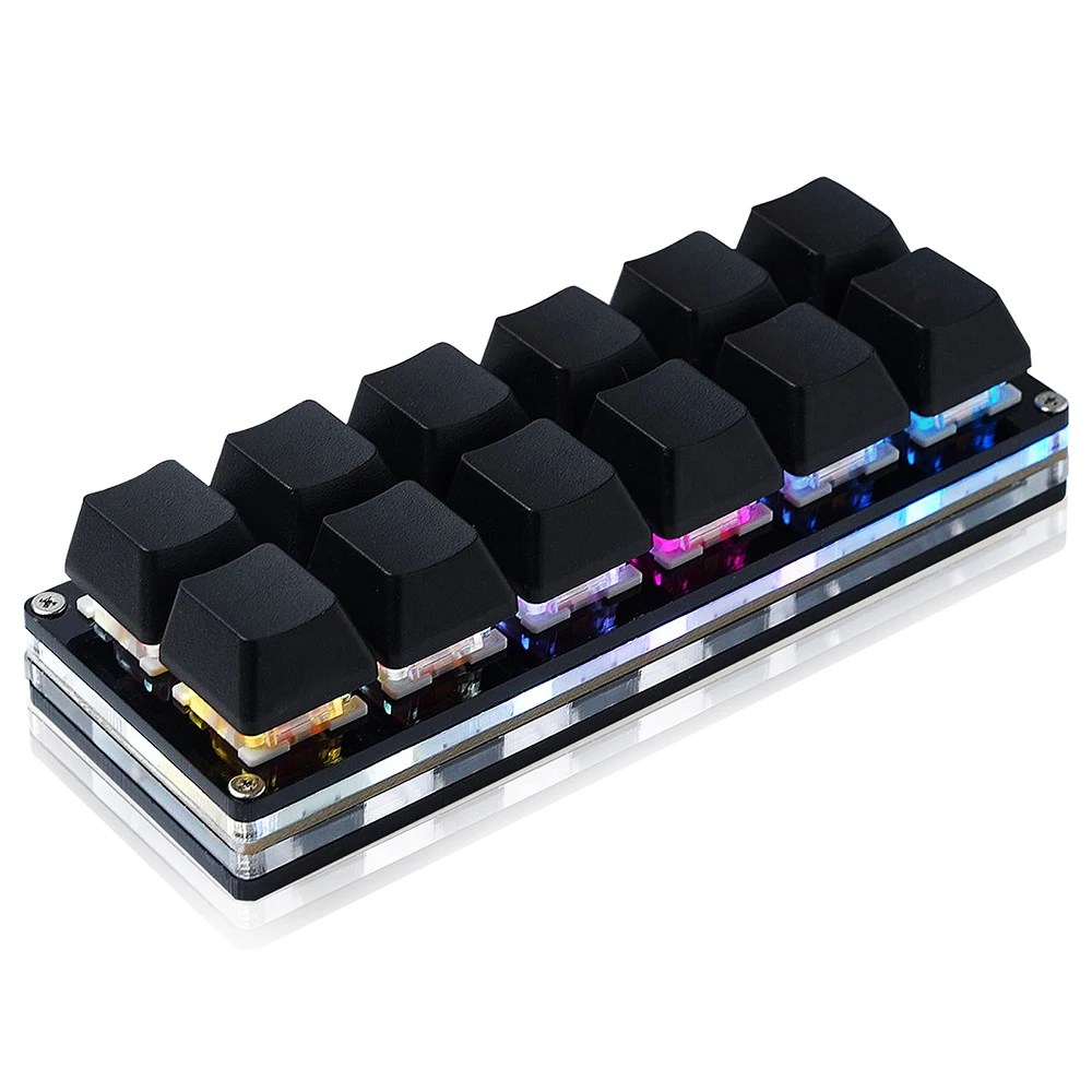 Gaming Keyboard 1 Hand - 12 キーミニゲームメカニカルゲーミングキーボード片手キーパッド USB-C 有線 OSU キーパッドプログラマブルホットスワップ可能キーボード