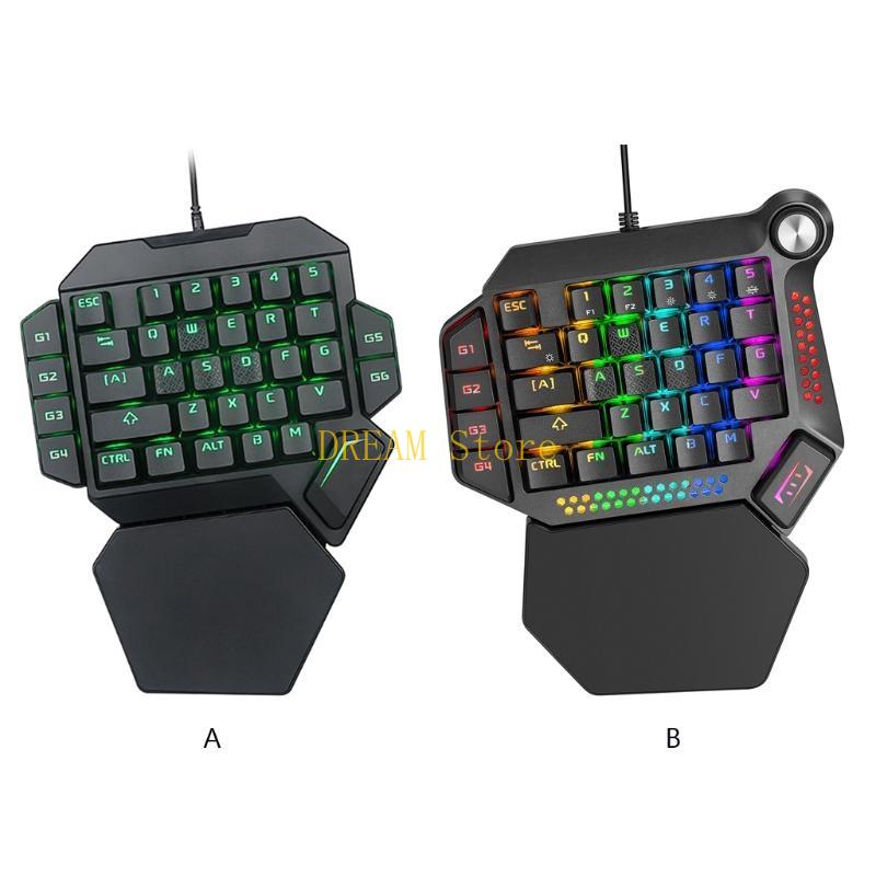 Gaming Keyboard 1 Hand - 片手 RGB 発光バックライト付きゲームキーボードタブレットラップトップ G ベストセール用