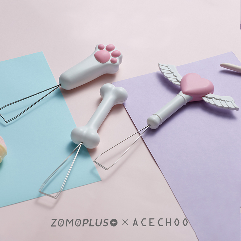 Keycap Puller Ring - をzomo社かわいいかわいい猫足妖精スティックゴールデンフープキーキャッププラーメカニカルキーボード用カスタムキーボードキープラー