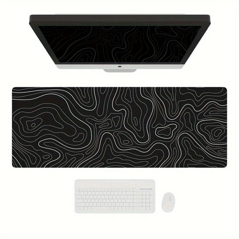 Gaming Keyboard And Mouse Pad - プロフェッショナルゲーミング地形形状ゲーミングマウスパッド滑り止め耐摩耗性キーボードパッドコンピュータキーボードマットコンピュータデスク