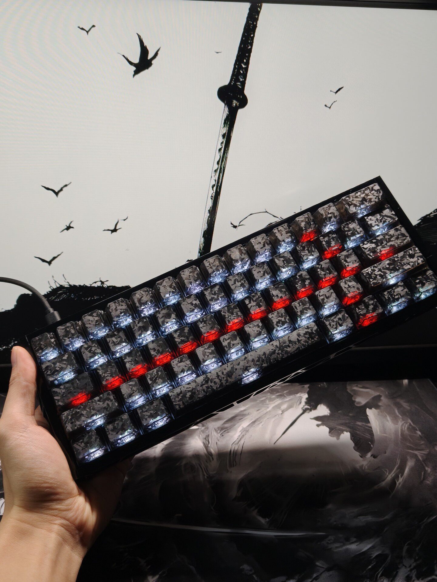 Gaming Keyboard No Number Pad - カスタム60%レイアウトコンパクトゲーミングRGB磁気軸キーボード Manga lion mad60 tarantula win60