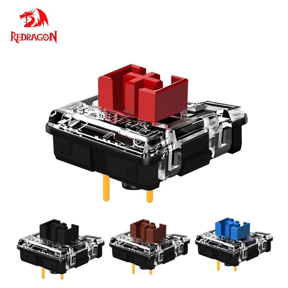 Keyboard Gaming Blue Switch - Redragon smd rgb mxロープロファイル5.5スイッチ3Pinという感じリニア触覚サイレントメカニカルキーボード赤黒青茶switche