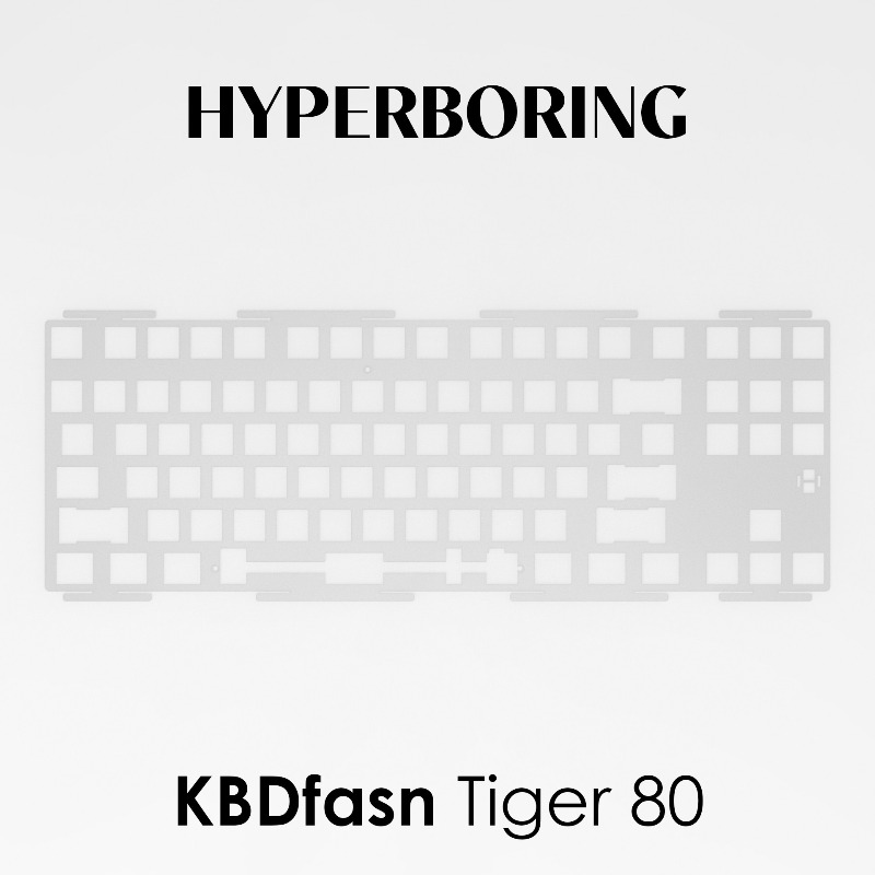 Gaming Keyboard Ergonomics - HYPERBORING Tiger80 キーボードポジショニングボードカスタマイズPC PP FR4 アルミニウム人間工学に基づいたゲーミングメカニカルキーボードアクセサリー