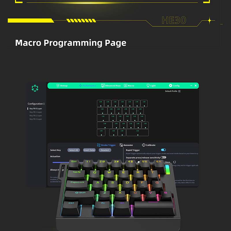 HE30 メカニカルゲーミングキーボード 29キー 磁気スイ - Gaming Keyboard Mechanical のレビューと価格