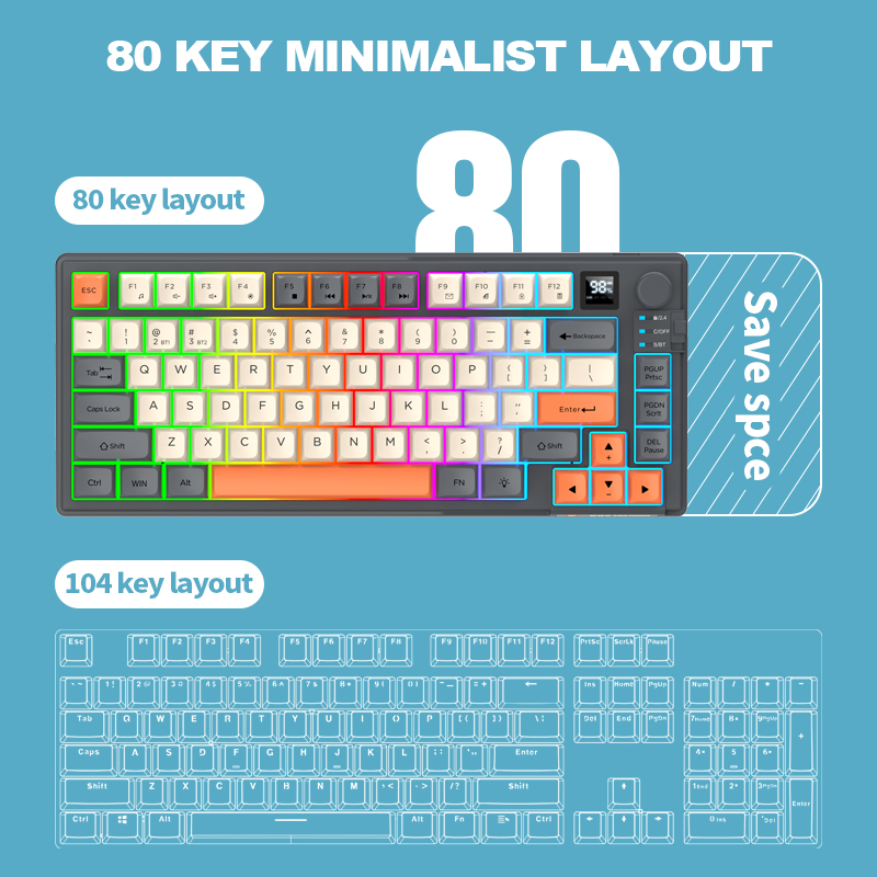 デュアルモード 2.4 グラム Bluetooth ワイヤレ - Gaming Keyboard Ergonomics のレビューと価格