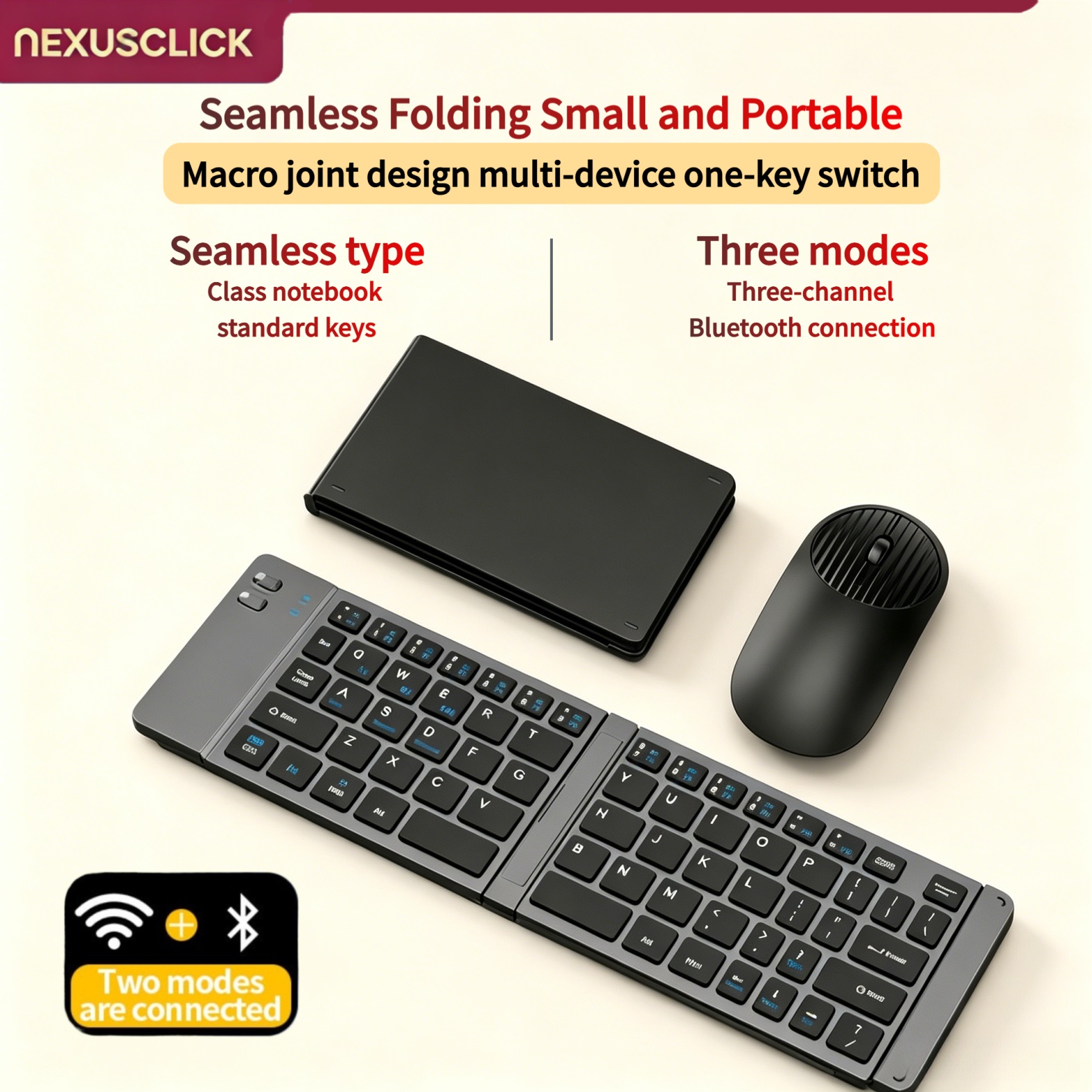 NexusClick 新しいミニワイヤレス Bluetoot - Gaming Keyboard Mouse Set のレビューと価格
