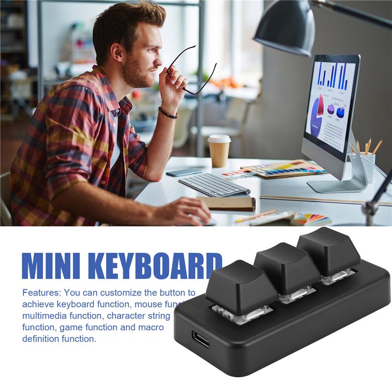 MK321 プログラマブルマクロミニキーボード 3 モードメ - Gaming Keyboard Mini Mechanical のレビューと価格