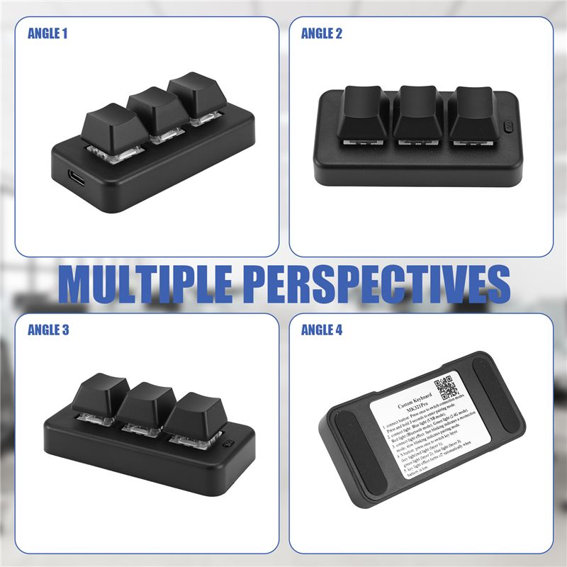 MK321 プログラマブルマクロミニキーボード 3 モードメ - Gaming Keyboard Mini Mechanical のレビューと価格