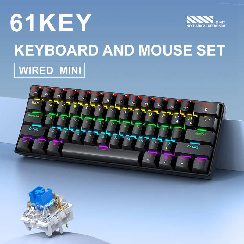 APAYADO K61 ミニメカニカルキーボード、有線、61 - Gaming Keyboard Mini Mechanical のレビューと価格