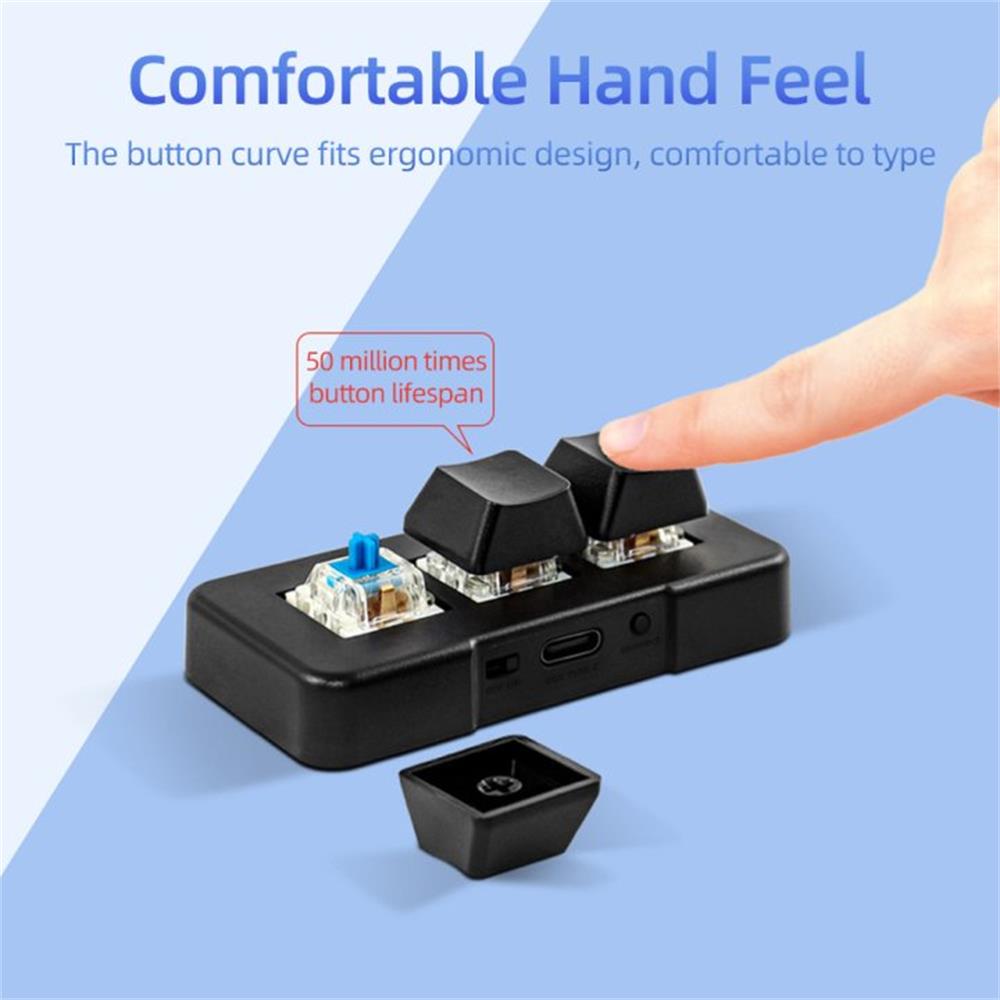 メカニカルブルースイッチ付き小型キーボード,3キー,USB, - Gaming Keyboard Mini Mechanical のレビューと価格