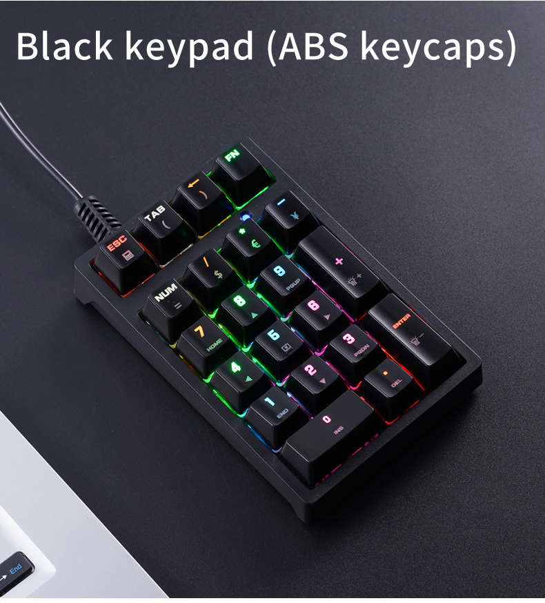 T21 ミニ数字キーパッド RGB バックライト ブルースイ - Keyboard Gaming Blue Switch のレビューと価格
