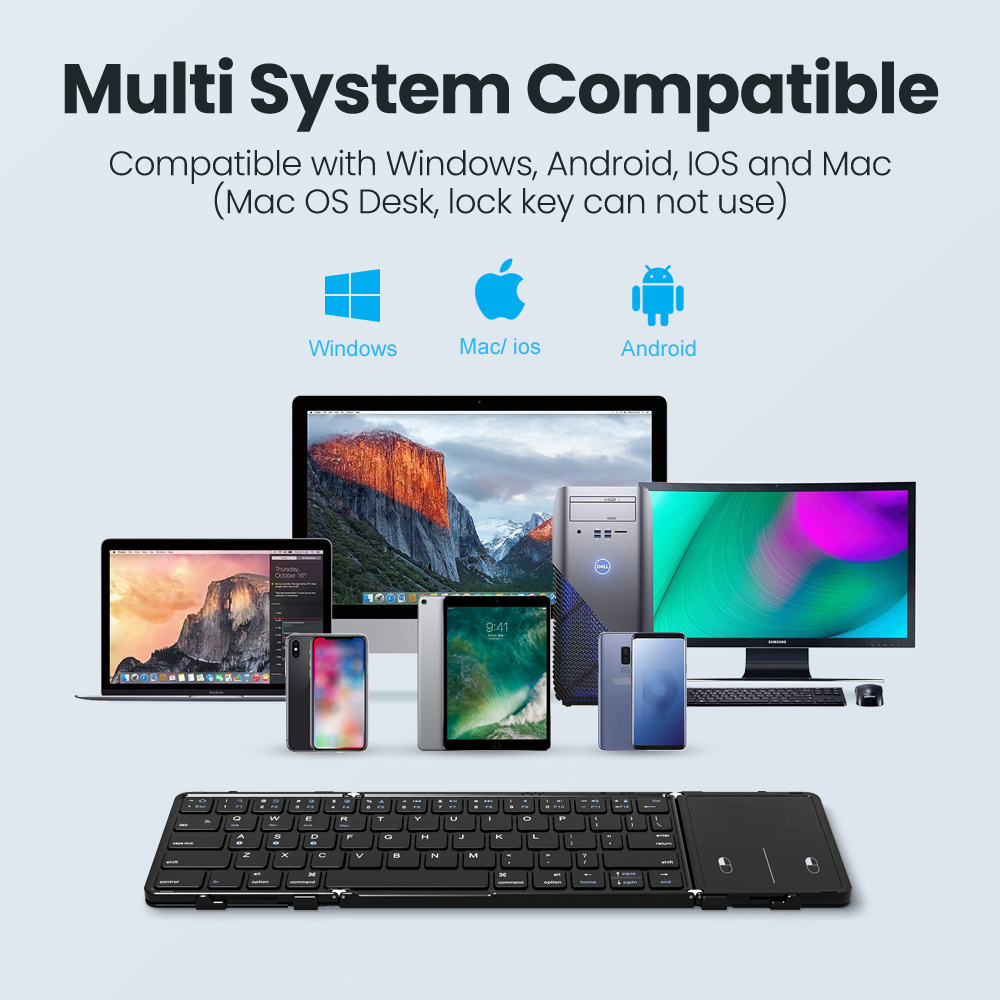 BOW 韓国/ロシア ワイヤレス折りたたみキーボード タッチ - Gaming Keyboard No Number Pad のレビューと価格