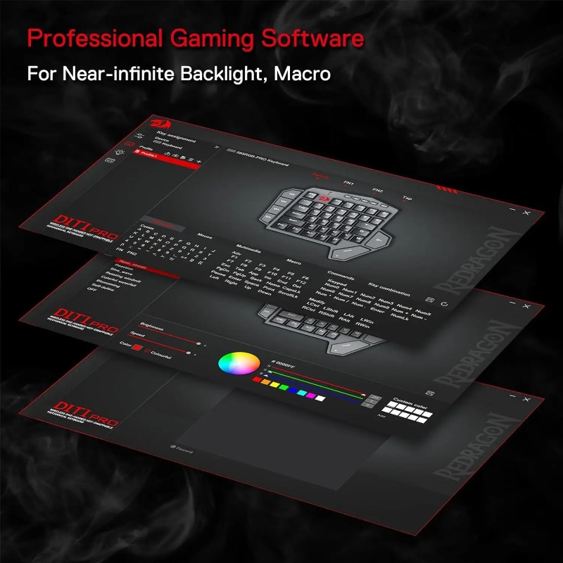 新しい Redragon K585 PRO ワイヤレス片手メ - Gaming Keyboard 1 Hand のレビューと価格