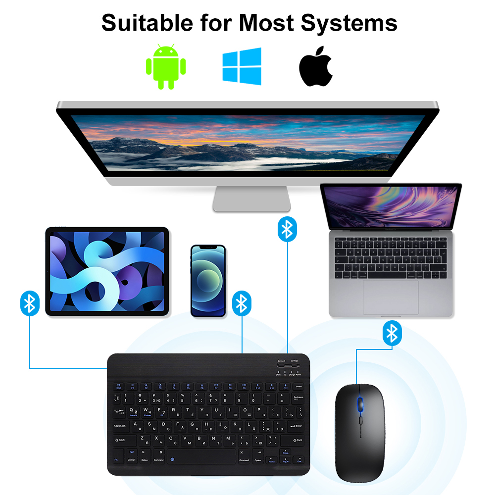 Bluetooth キーボードとマウス iPad Xiaom - Gaming Keyboard Ergonomics のレビューと価格