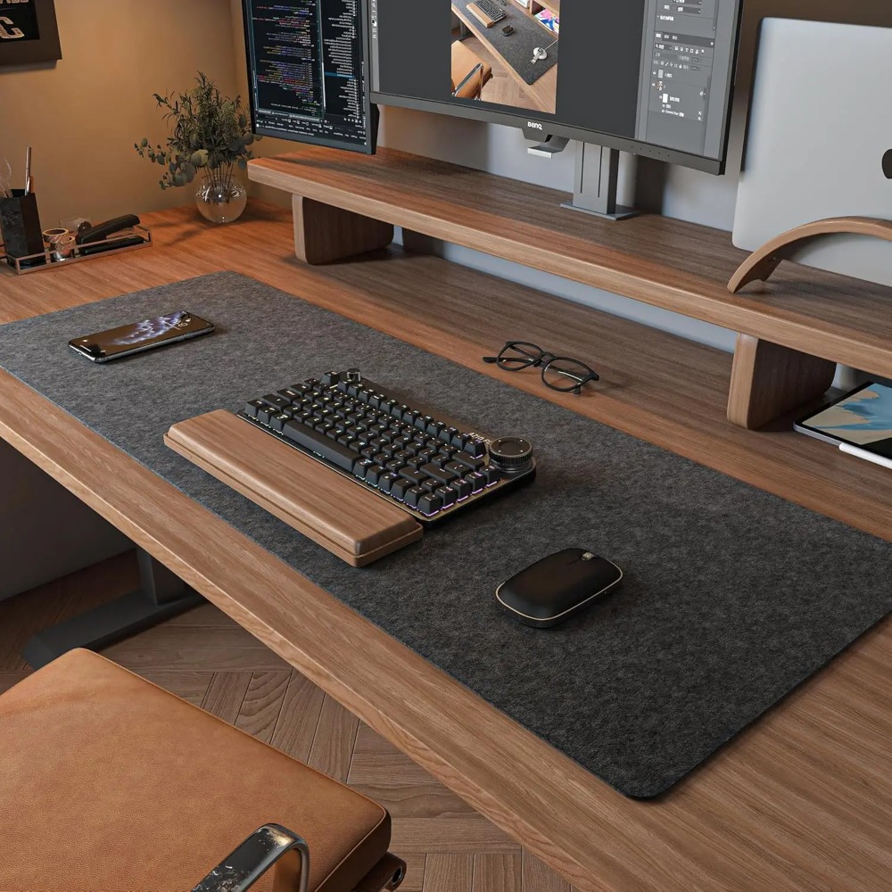 フェルトデスクマット コンピューターマット デスク用(31. - Gaming Keyboard And Mouse Pad のレビューと価格