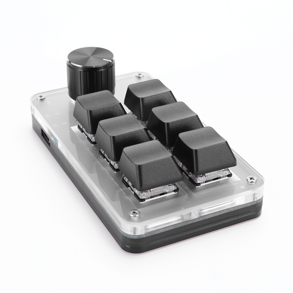 6キー1ノブ片手メカニカルゲーミングキーボードホットスワップ - Gaming Keyboard 1 Hand のレビューと価格