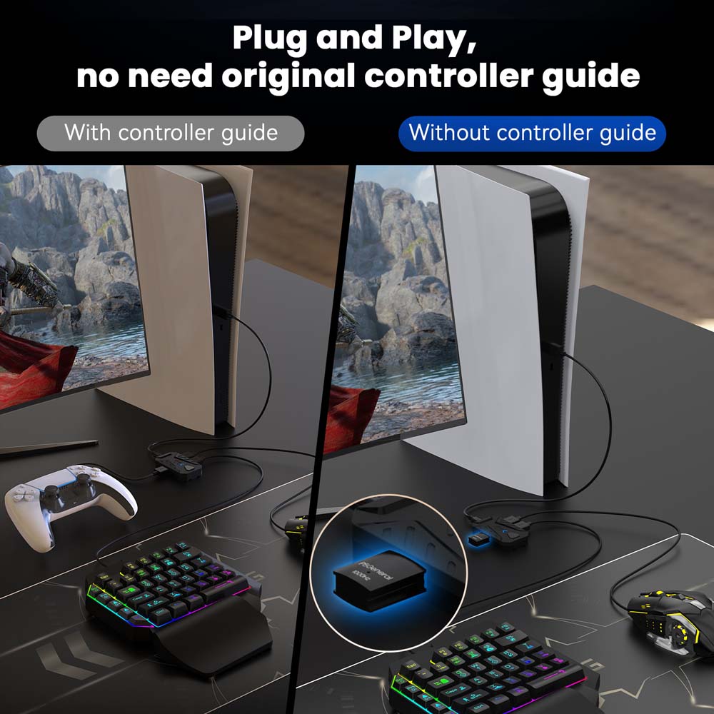 PS5 ゲーミングキーボードマウスコンボ USB タイプ C - Gaming Keyboard Mouse Set のレビューと価格