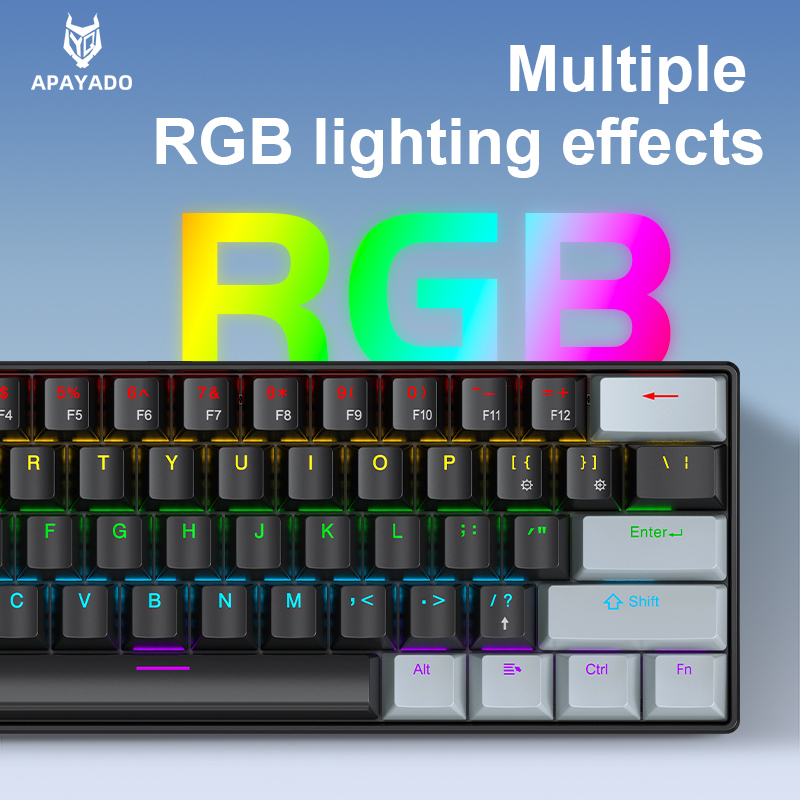 APAYADO K61 ミニ 60% ゲーミングキーボード  - Keyboard Gaming Blue Switch のレビューと価格