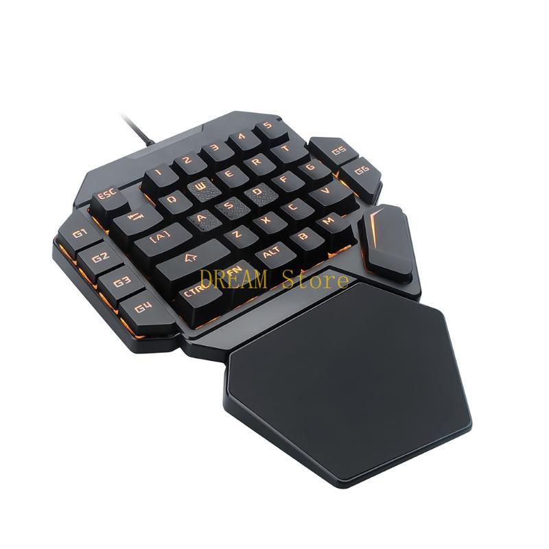 片手 RGB 発光バックライト付きゲームキーボードタブレット - Gaming Keyboard 1 Hand のレビューと価格