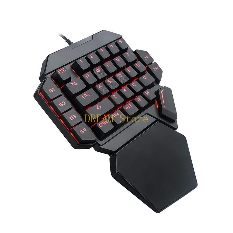 片手 RGB 発光バックライト付きゲームキーボードタブレット - Gaming Keyboard 1 Hand のレビューと価格