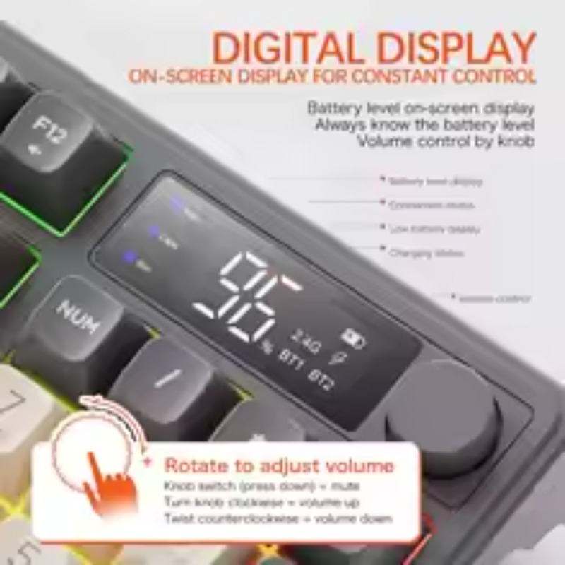 FreeWolf T96 ワイヤレス Bluetooth メ - Gaming Keyboard Mouse Set のレビューと価格