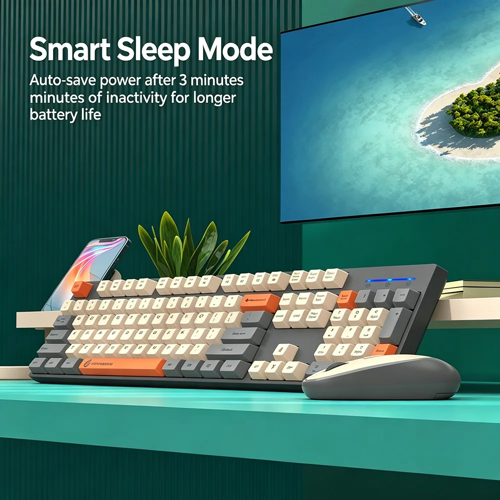 KEBIDUMEI 2.4G ワイヤレスキーボードとマウスの - Gaming Keyboard Mouse Set のレビューと価格