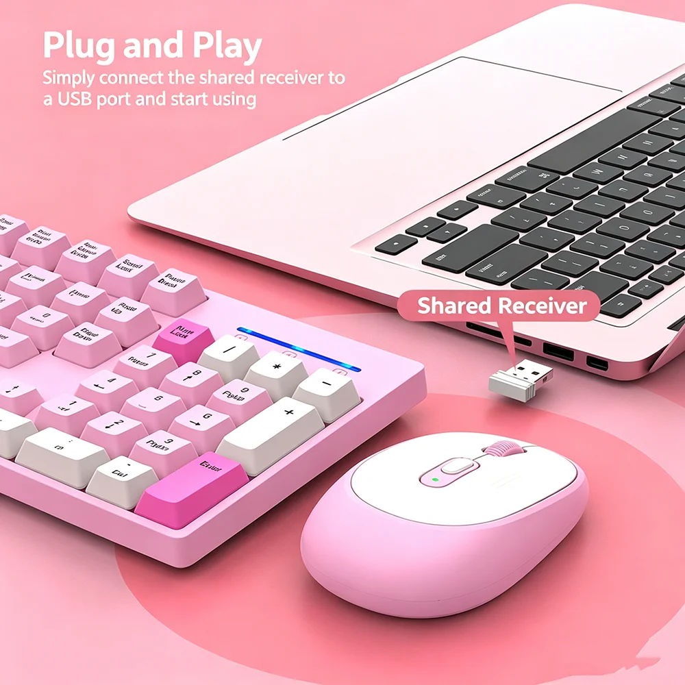 KEBIDUMEI 2.4G ワイヤレスキーボードとマウスの - Gaming Keyboard Mouse Set のレビューと価格