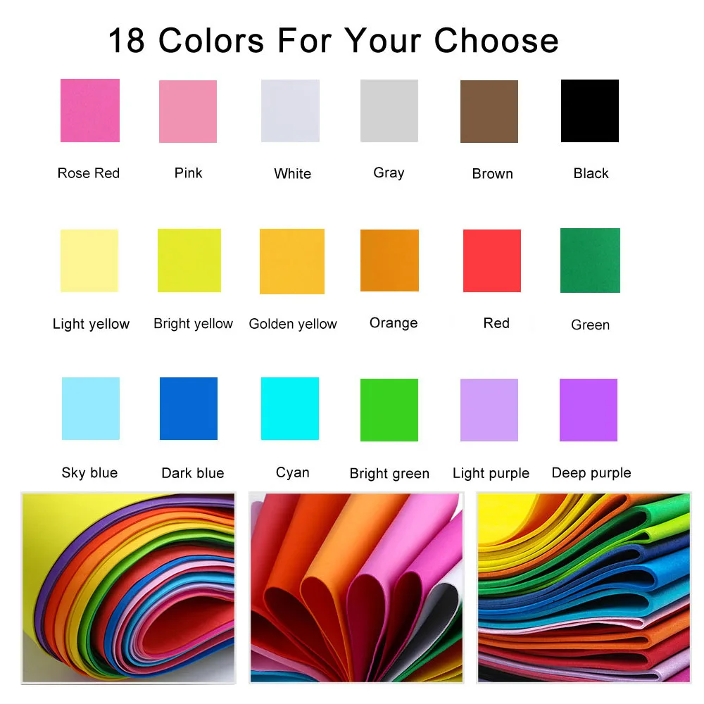 18色 2mm厚 カラフル EVAフォームシート 50x50 - Pe Foam Sheet のレビューと価格