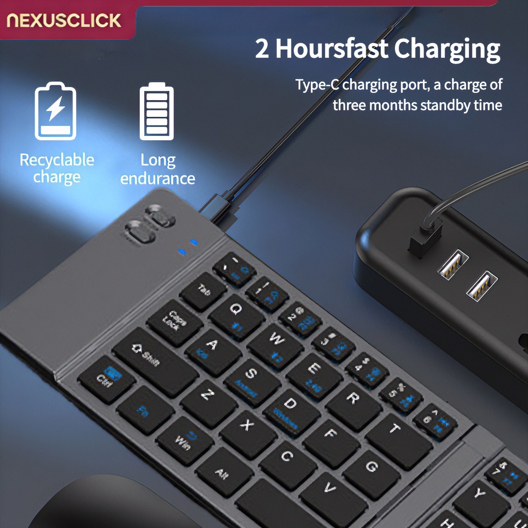 NexusClick 新しいミニワイヤレス Bluetoot - Gaming Keyboard Mouse Set のレビューと価格