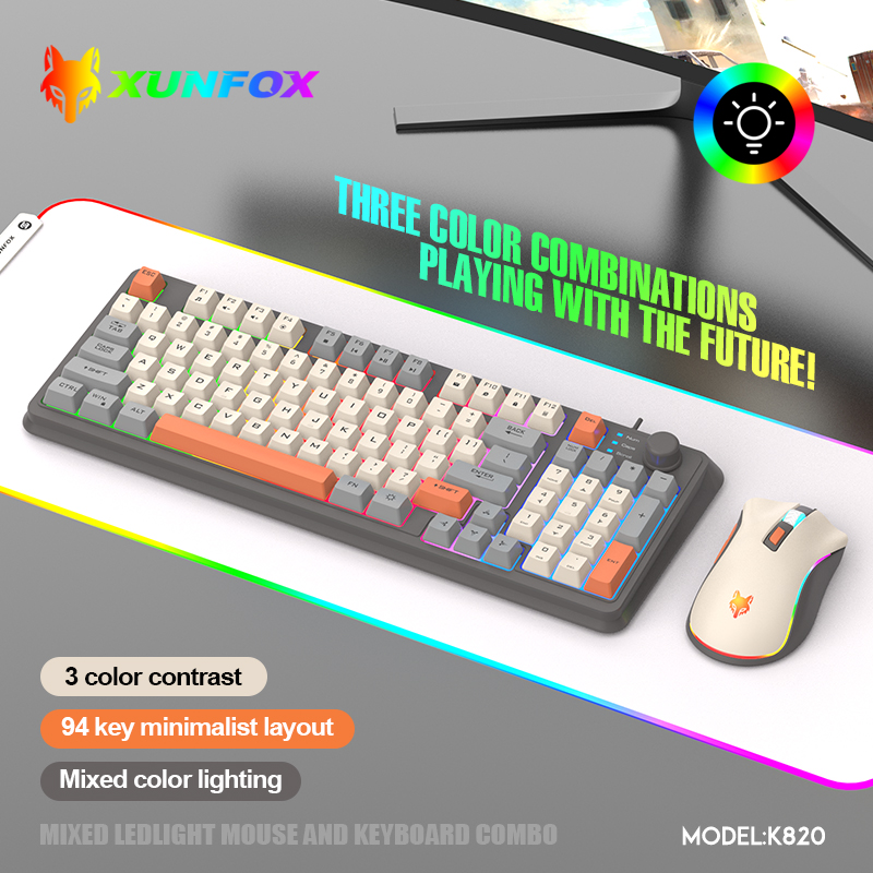 USBケーブル付きキーボードとマウスのセット,照明付き,デス - Gaming Keyboard Mouse Set のレビューと価格