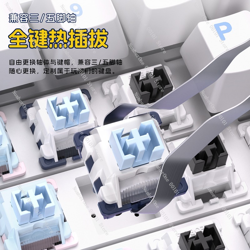 アルミニウム合金メカニカルキーボード、ワイヤレス3モードBl - Gaming Keyboard Mechanical のレビューと価格