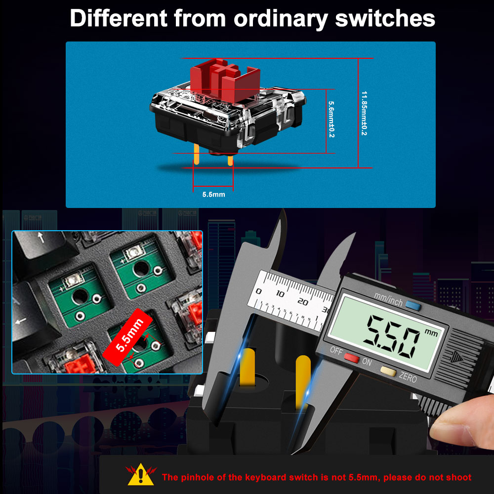 Redragon smd rgb mxロープロファイル5.5 - Keyboard Gaming Blue Switch のレビューと価格