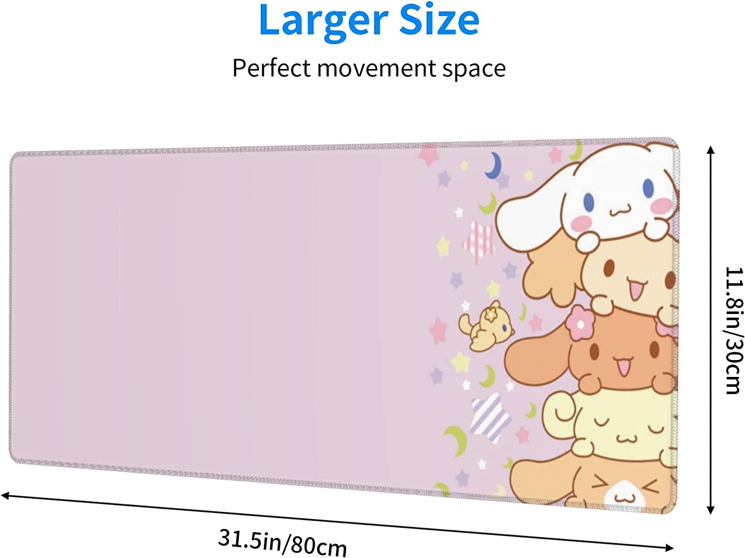 Kawaii-大型犬用マウスパッド,滑り止め,長持ち,防水, - Gaming Keyboard And Mouse Pad のレビューと価格
