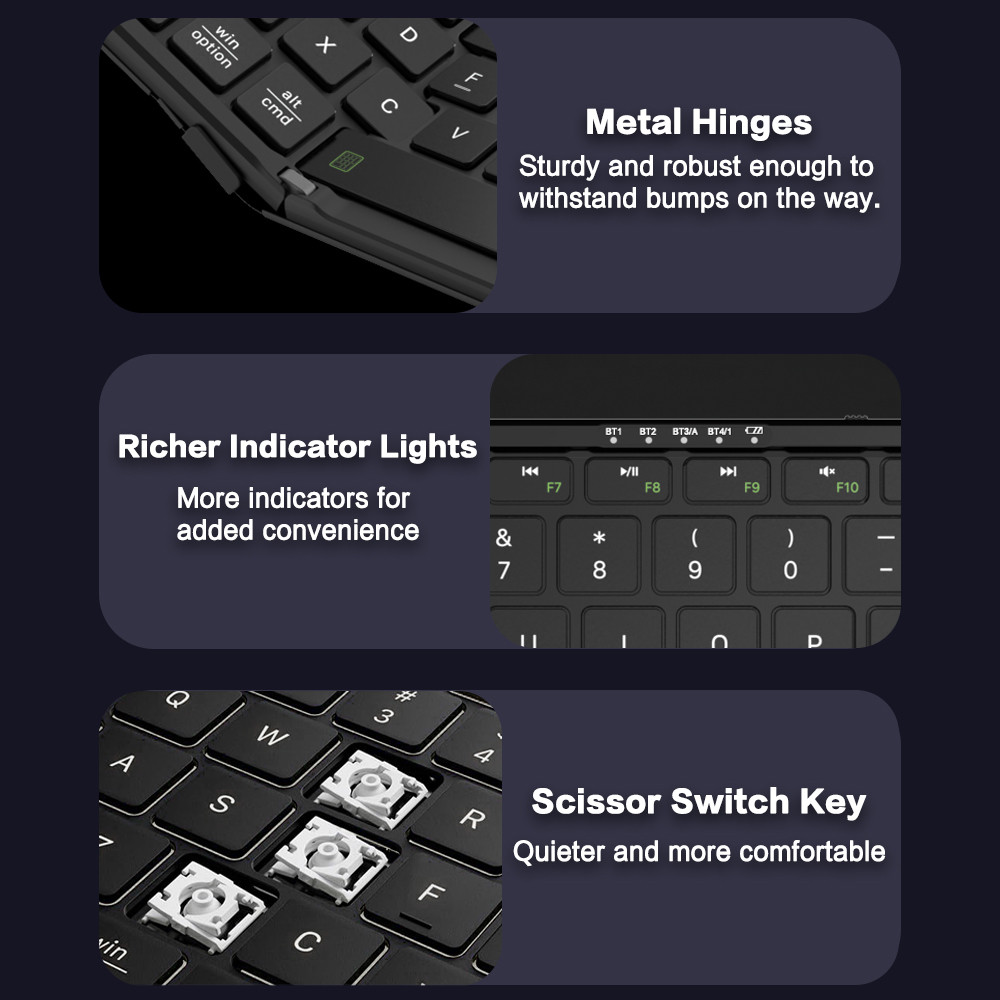 JOMAA 折りたたみ式Bluetoothキーボード タッチ - Gaming Keyboard No Number Pad のレビューと価格