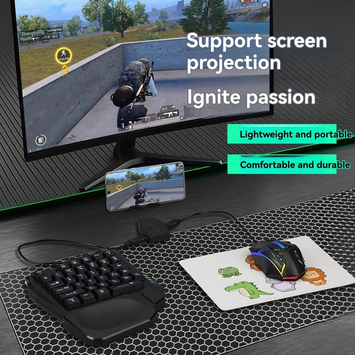 Goodprice 35キー人間工学に基づいたRGBゲーミン - Gaming Keyboard 1 Hand のレビューと価格