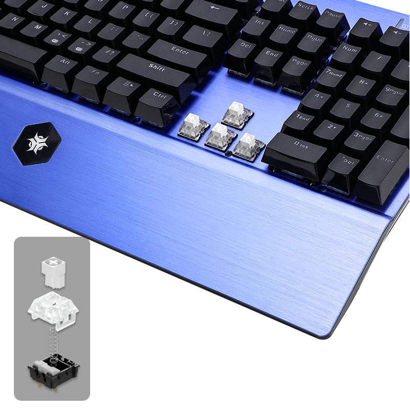HEXGEARS GK739 ホットスワップ対応デザイン キ - Keyboard Gaming Blue Switch のレビューと価格